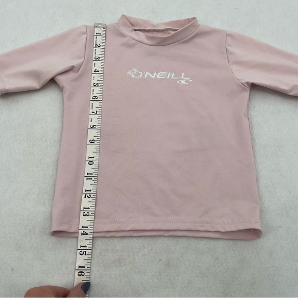 O’Neill Girls Pink Short Sleeve slim fit UVA/UVB 50+ rash guard swim shirt sz 3t - Picture 6 of 6